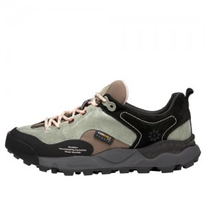 Men's Flower Mountain BACK COUNTRY Sneakers Black / Green | IEQXNZUV