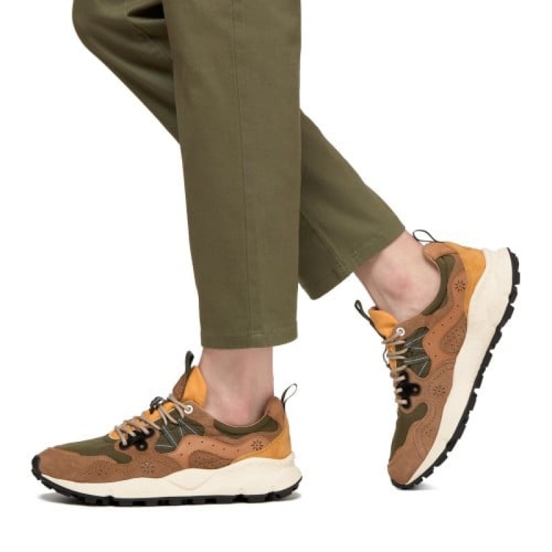 Men's Flower Mountain YAMANO 3 Sneakers Brown | IEHMSYKI