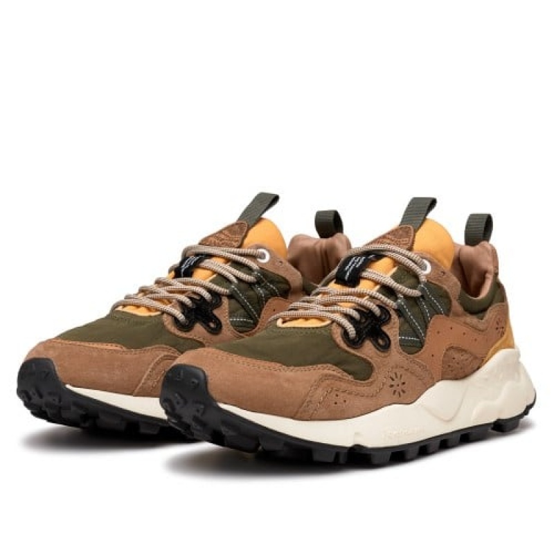 Men's Flower Mountain YAMANO 3 Sneakers Brown | IEHMSYKI