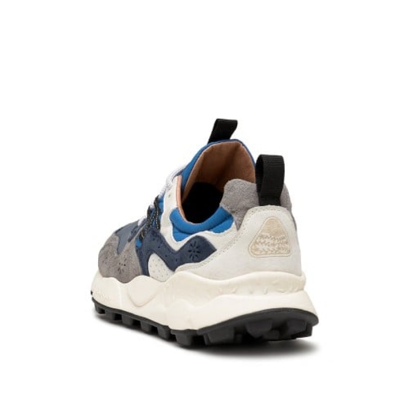 Men's Flower Mountain YAMANO 3 Sneakers Grey / Blue | IEUHNBLR