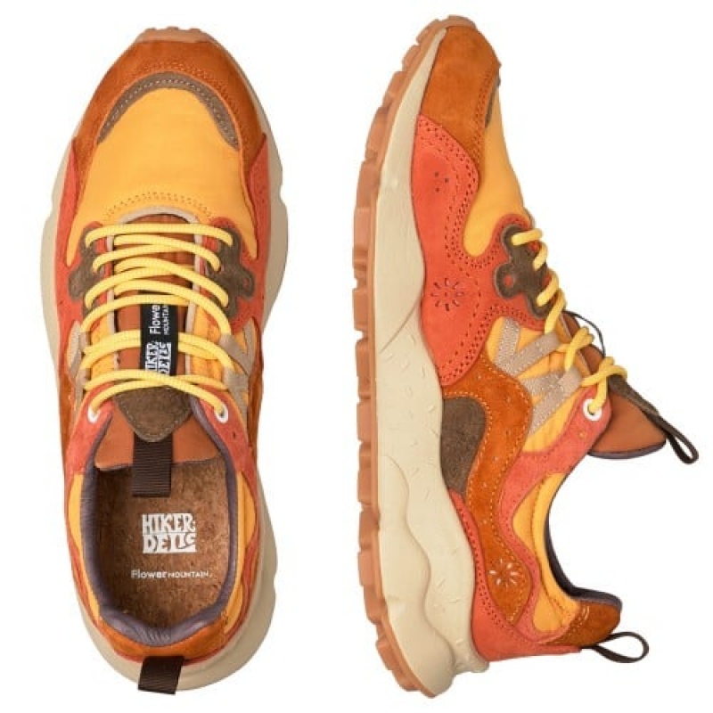 Men's Flower Mountain YAMANO 3 Sneakers Orange | IESRGIVF