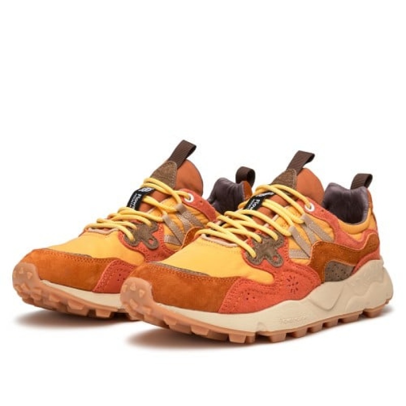 Men's Flower Mountain YAMANO 3 Sneakers Orange | IESRGIVF