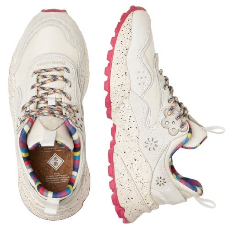 Women's Flower Mountain KOTETSU Sneakers White | IEAHVDBW