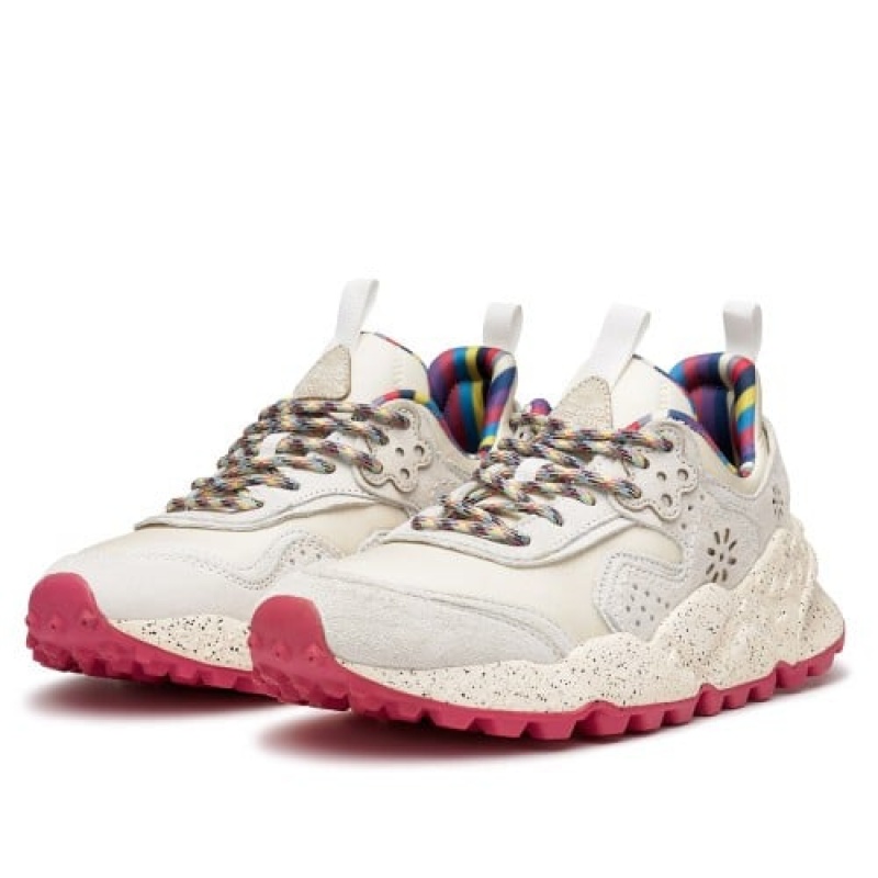 Women's Flower Mountain KOTETSU Sneakers White | IEAHVDBW