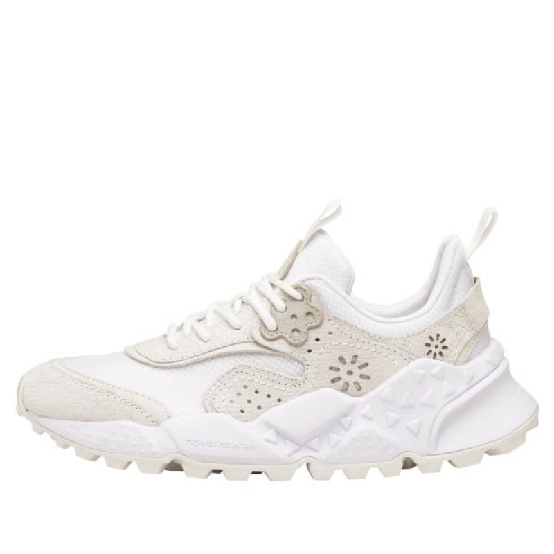 Women\'s Flower Mountain KOTETSU Sneakers White | IEGXBTIW