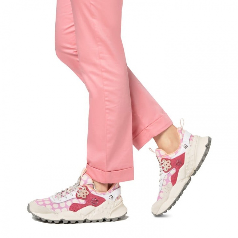 Women's Flower Mountain KOTETSU Sneakers White / Pink | IETRLDCJ