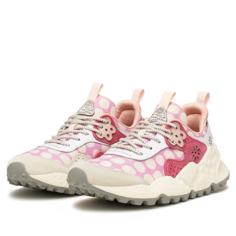 Women's Flower Mountain KOTETSU Sneakers White / Pink | IETRLDCJ