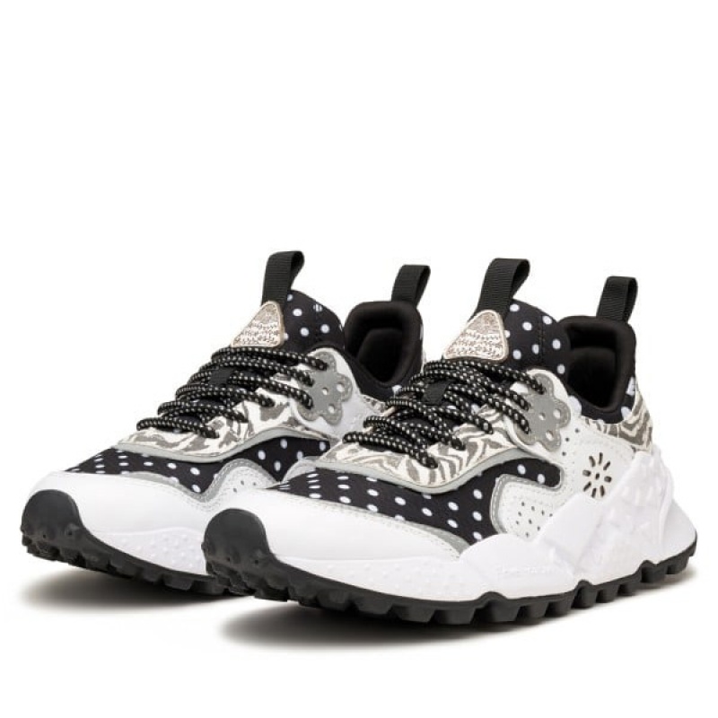 Women's Flower Mountain KOTETSU Sneakers Black / White | IEWOEJCI