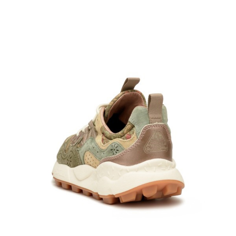 Women's Flower Mountain YAMANO 3 Sneakers Olive | IEQAJHMK