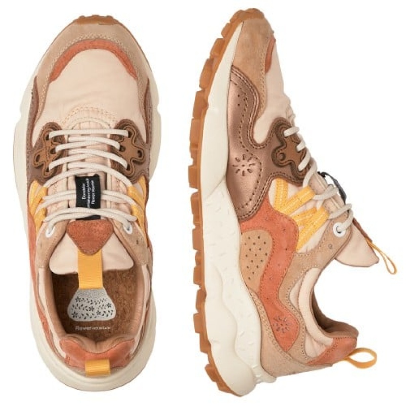 Women's Flower Mountain YAMANO 3 Sneakers Brown | IEUXQDHL