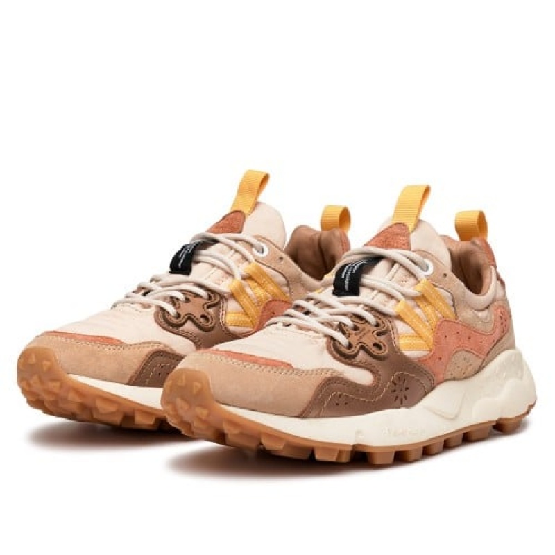 Women's Flower Mountain YAMANO 3 Sneakers Brown | IEUXQDHL