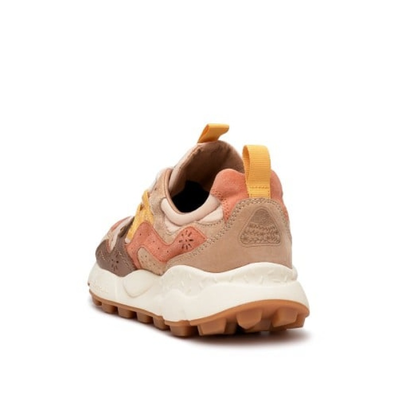 Women's Flower Mountain YAMANO 3 Sneakers Brown | IEUXQDHL