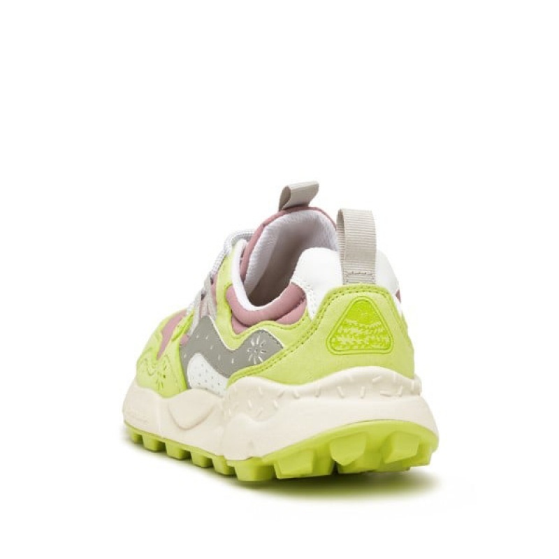 Women's Flower Mountain YAMANO 3 Sneakers Light Green / Pink | IEEOLAVN