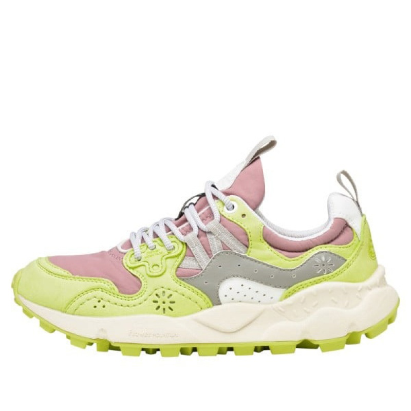 Women\'s Flower Mountain YAMANO 3 Sneakers Light Green / Pink | IEEOLAVN